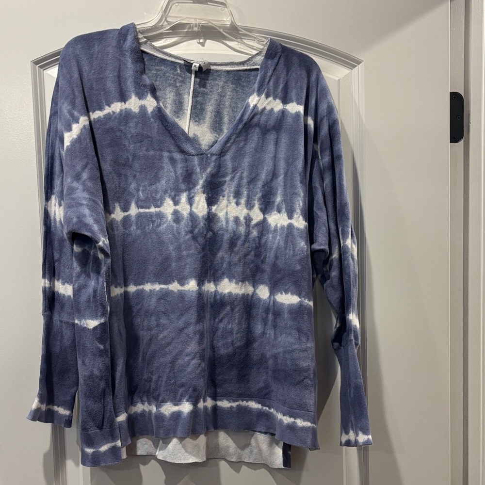 J. Society Tie-Dye V-Neck Long Sleeve Top